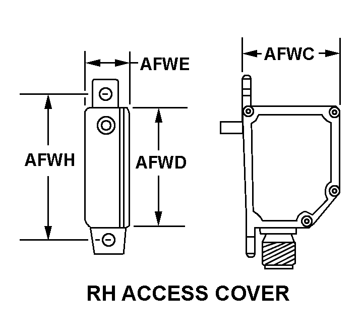 RH ACCESS COVER style nsn 5930-00-823-7747