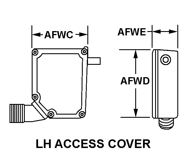 LH ACCESS COVER style nsn 5930-00-272-1421