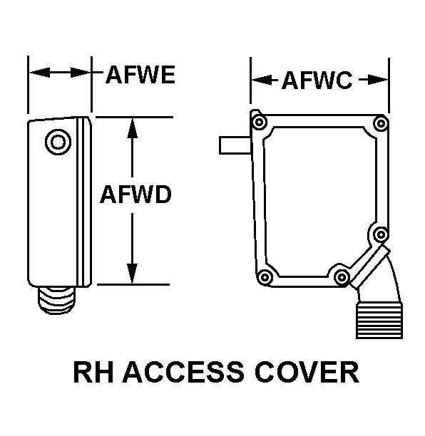 RH ACCESS COVER style nsn 5930-01-212-9575