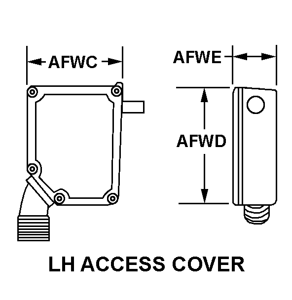 LH ACCESS COVER style nsn 5930-01-033-5373