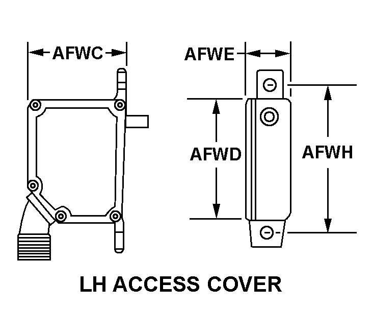 LH ACCESS COVER style nsn 5930-01-145-4645