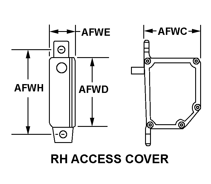 RH ACCESS COVER style nsn 5930-00-420-0568