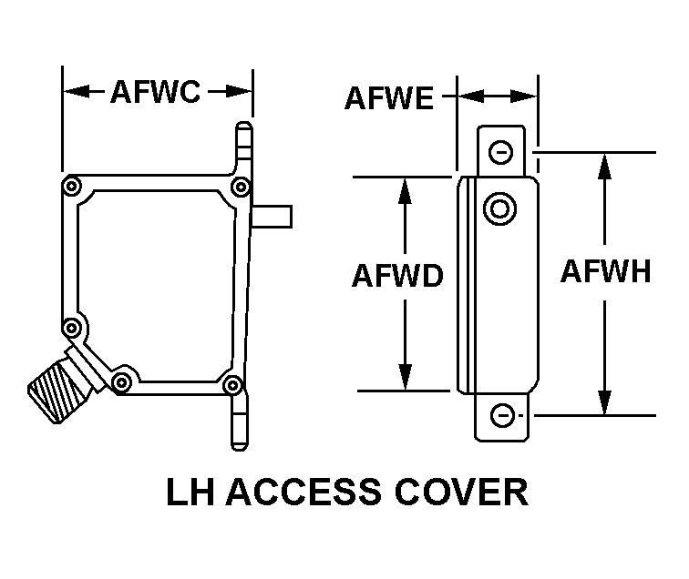 LH ACCESS COVER style nsn 5930-00-251-6423
