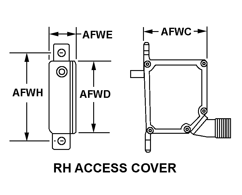 RH ACCESS COVER style nsn 5930-01-212-9575