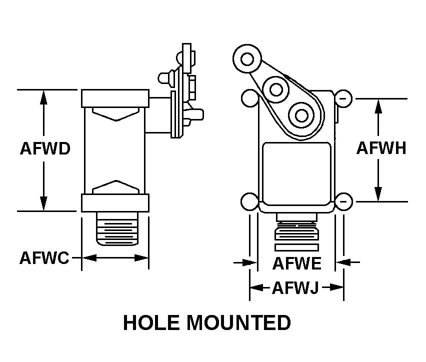 HOLE MOUNTED style nsn 5930-00-138-1394