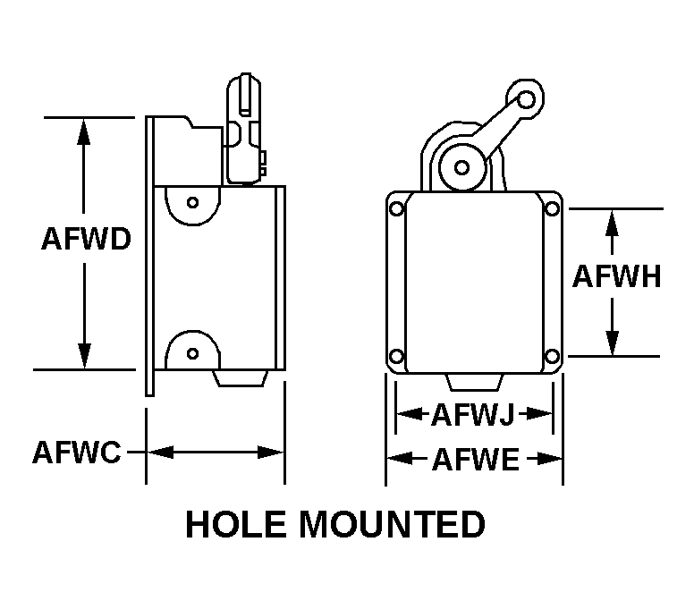 HOLE MOUNTED style nsn 5930-00-138-1394
