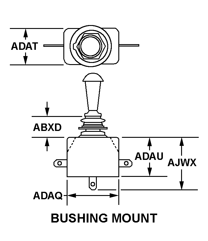 BUSHING MOUNT style nsn 5930-01-597-1694