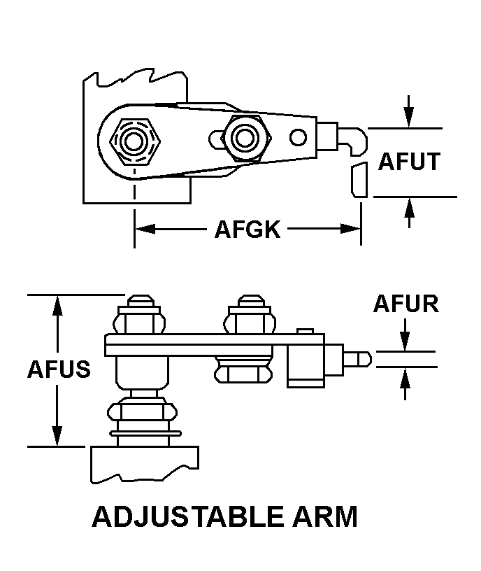 ADJUSTABLE ARM style nsn 5930-00-126-0527
