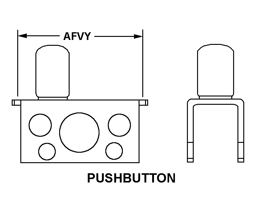 PUSHBUTTON style nsn 5930-00-501-1660