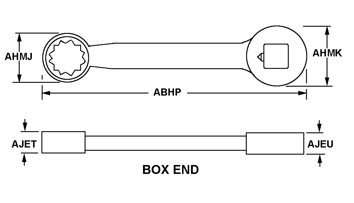 BOX END style nsn 5120-01-563-0612