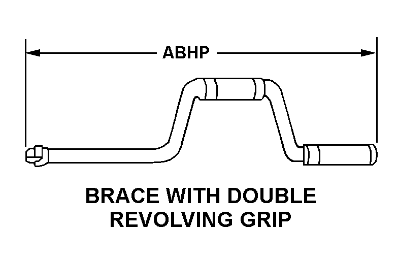 BRACE WITH DOUBLE REVOLVING GRIP style nsn 5120-01-169-4871