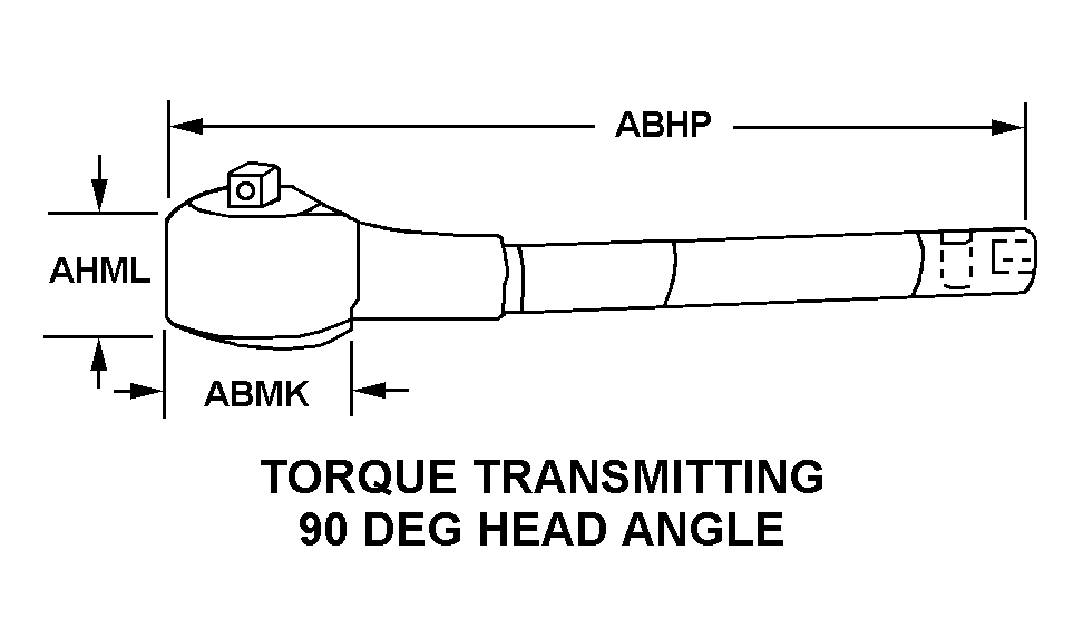 TORQUE TRANSMITTING 90 DEGREE HEAD ANGLE style nsn 5120-01-091-5106