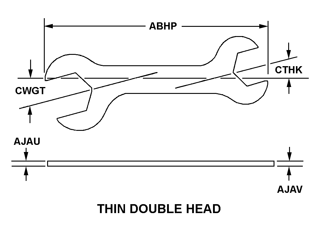 THIN DOUBLE HEAD style nsn 5120-01-398-9390
