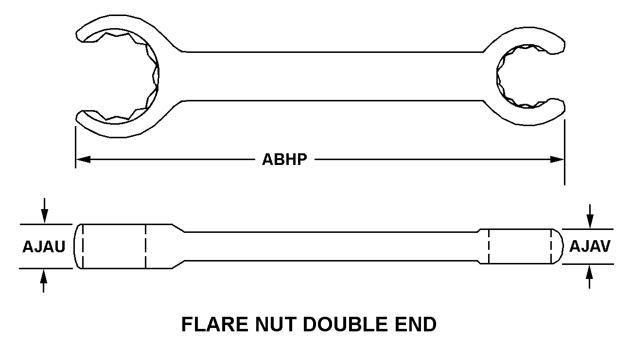 FLARE NUT DOUBLE END style nsn 5120-01-430-1349