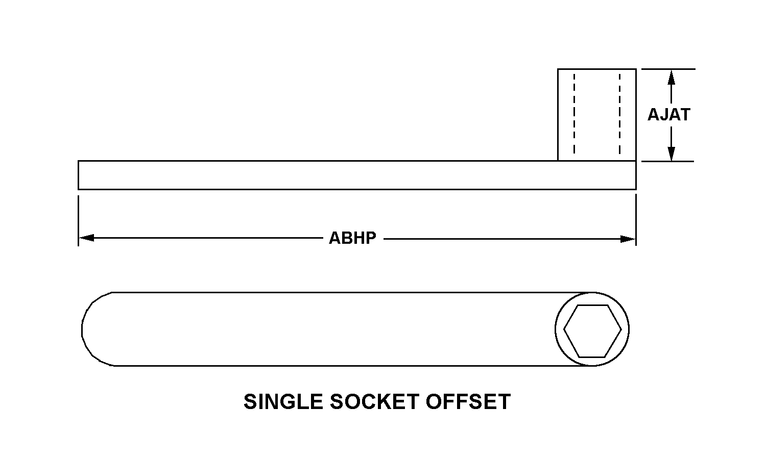 SINGLE SOCKET OFFSET style nsn 5120-01-434-4690