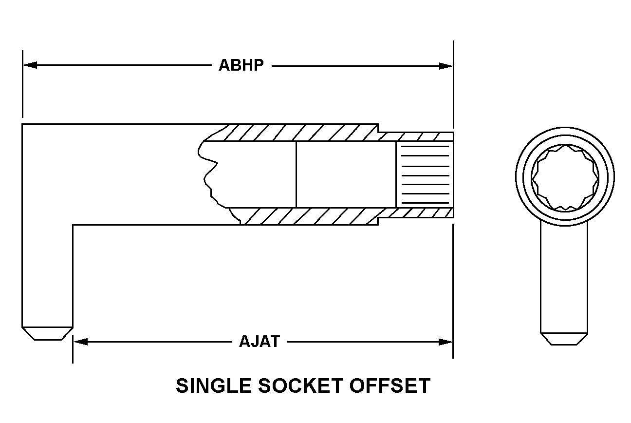 SINGLE SOCKET OFFSET style nsn 5120-00-908-9307