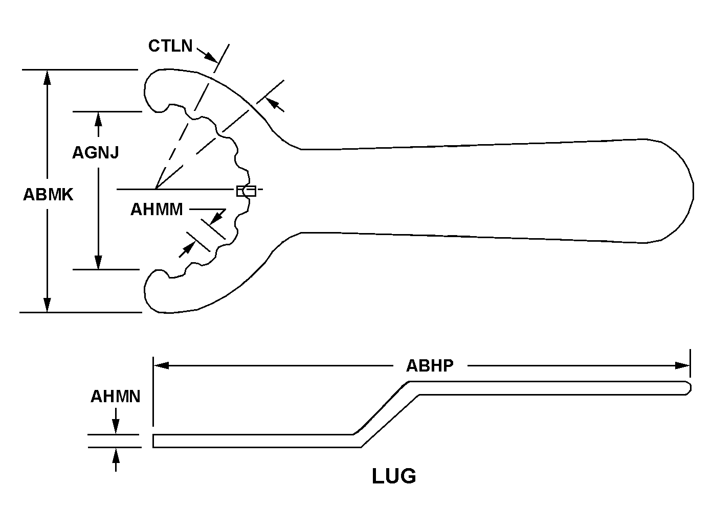 LUG style nsn 5120-01-333-9796