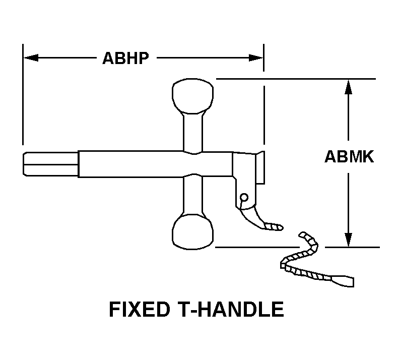 FIXED T-HANDLE style nsn 5120-01-432-1613