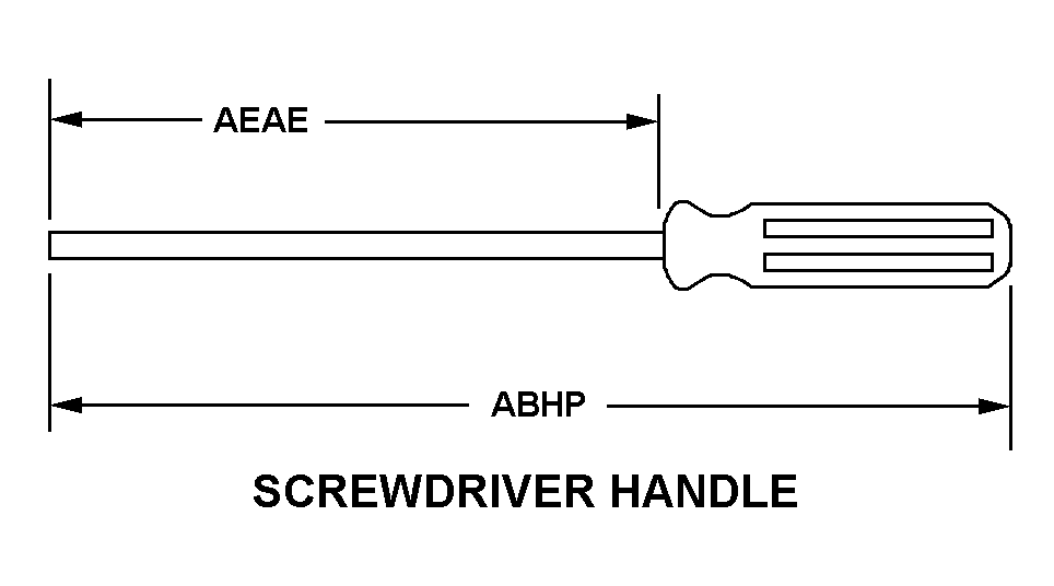 SCREWDRIVER HANDLE style nsn 5120-00-892-5998