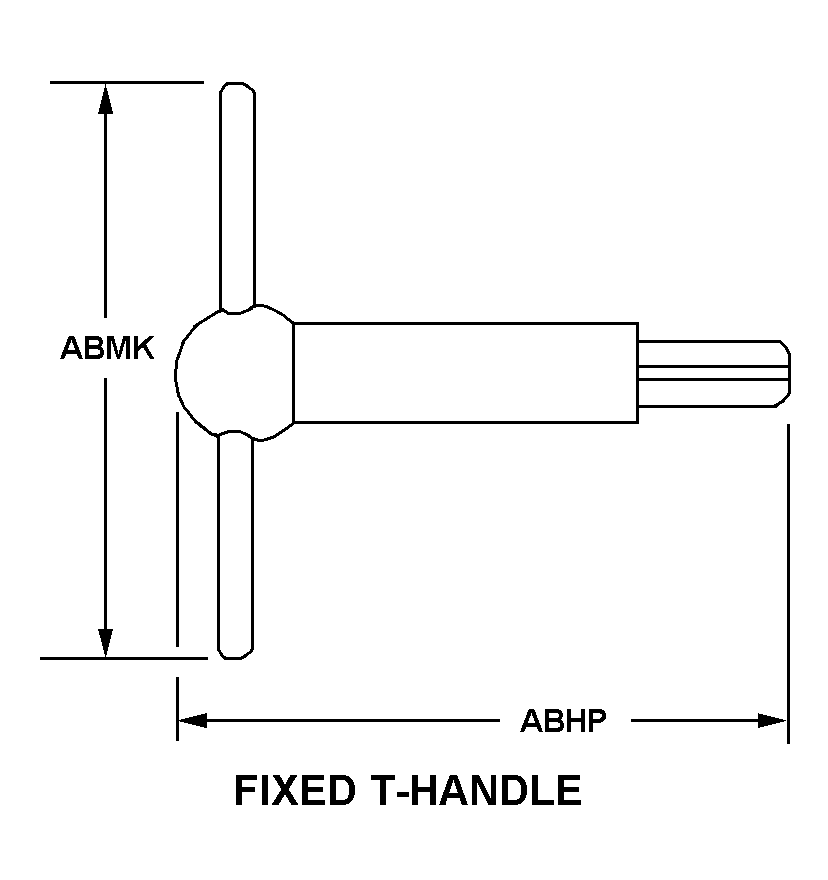 FIXED T-HANDLE style nsn 5120-01-431-7244