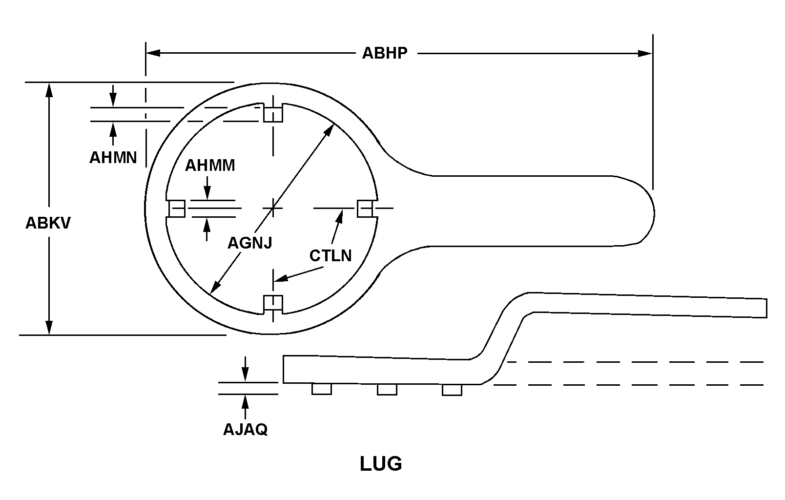 LUG style nsn 5120-01-333-9796