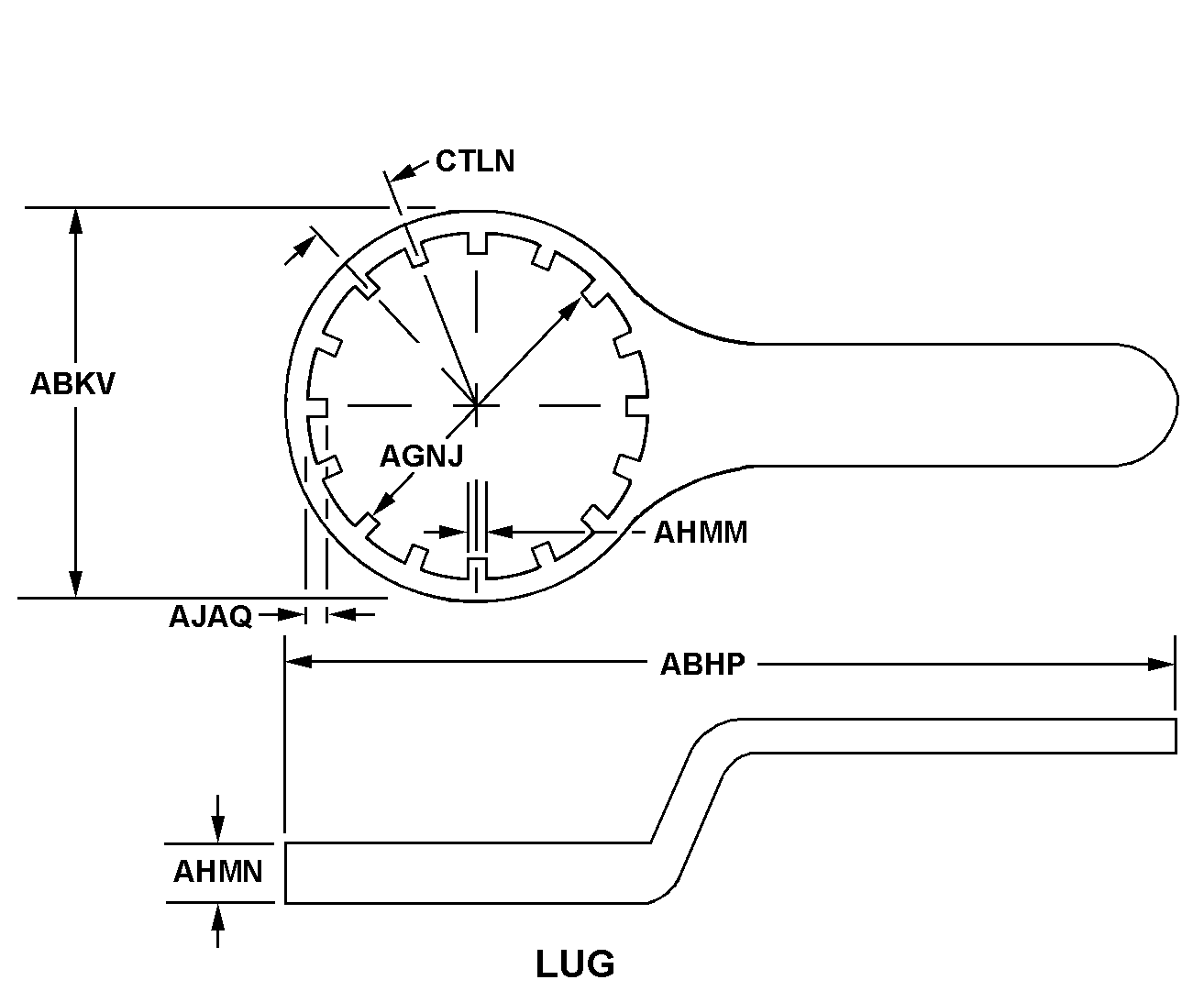 LUG style nsn 5120-01-333-9796