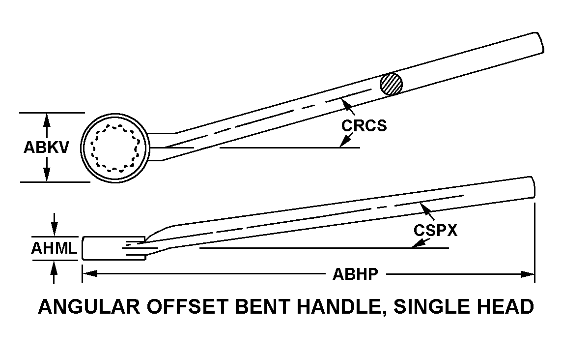 ANGULAR OFFSET BENT HANDLE, SINGLE HEAD style nsn 5120-01-108-0167