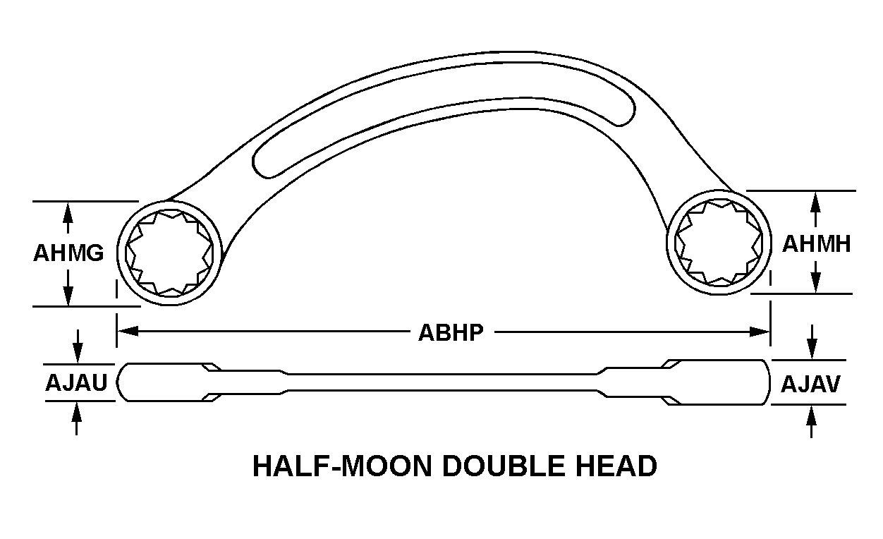 HALF-MOON DOUBLE HEAD style nsn 5120-01-431-0117