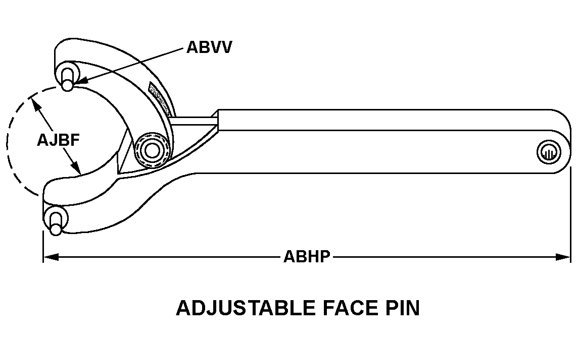 ADJUSTABLE FACE PIN style nsn 5120-00-561-0855