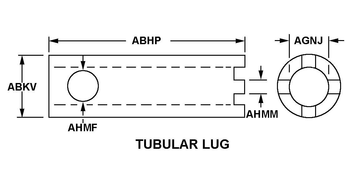 TUBULAR LUG style nsn 5120-00-035-6552