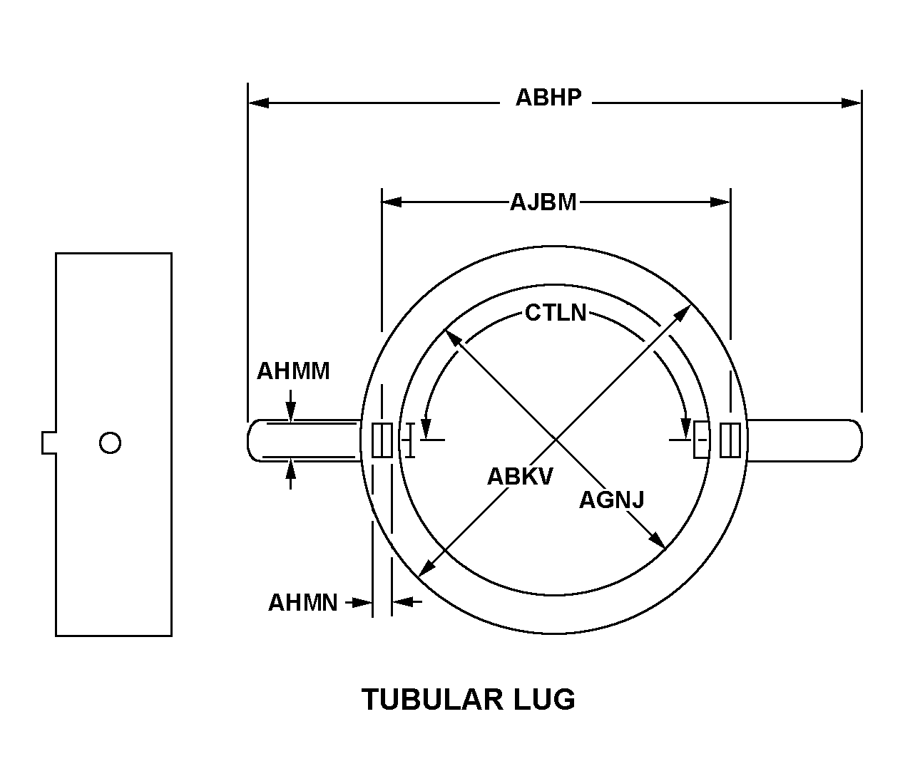 TUBULAR LUG style nsn 5120-01-459-5494