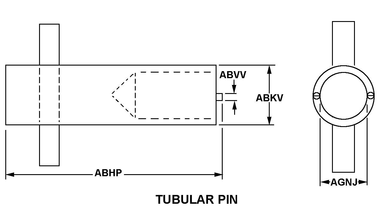 TUBULAR PIN style nsn 5120-00-024-1472