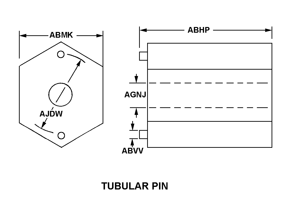 TUBULAR PIN style nsn 5120-01-072-2295