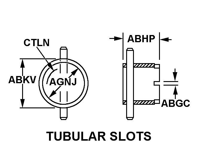 TUBULAR SLOTS style nsn 5120-01-496-2096