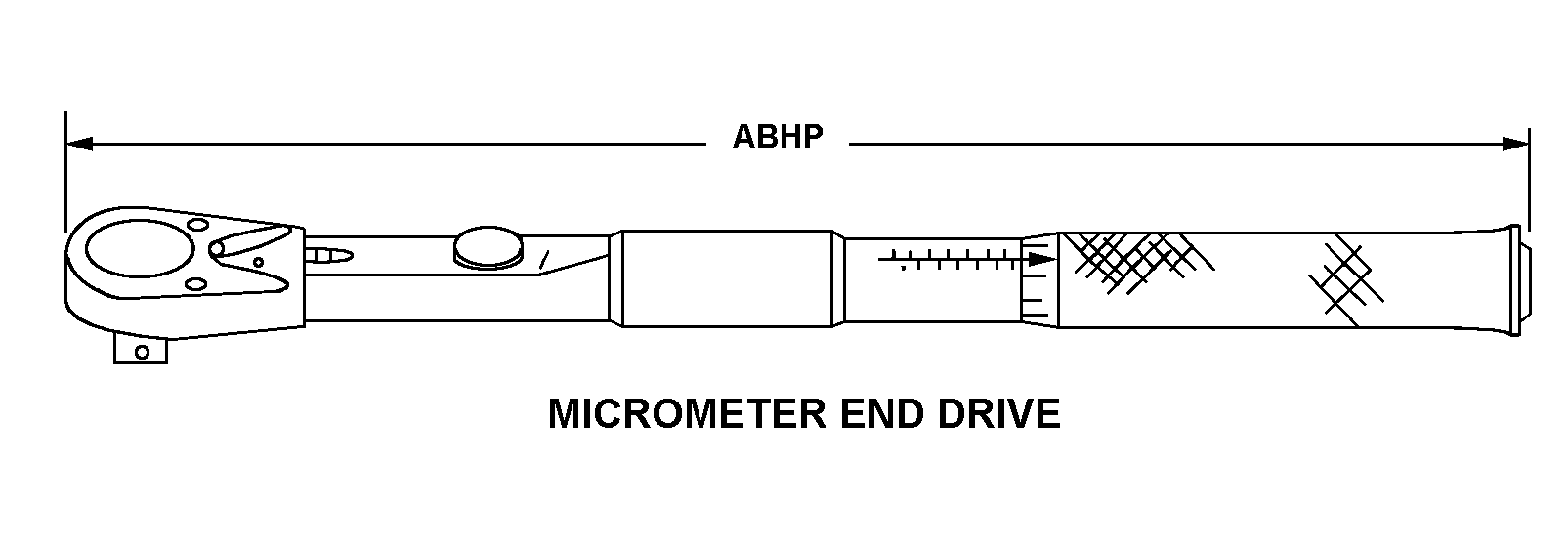 MICROMETER END DRIVE style nsn 5120-01-496-6652