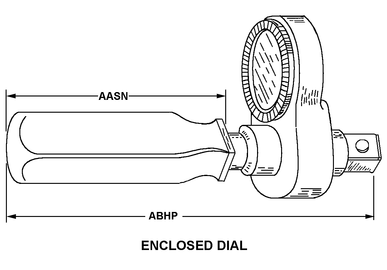 ENCLOSED DIAL style nsn 5120-01-032-4056