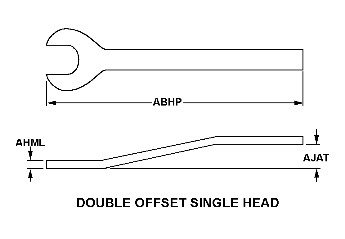 DOUBLE OFFSET SINGLE HEAD style nsn 5120-01-093-8634