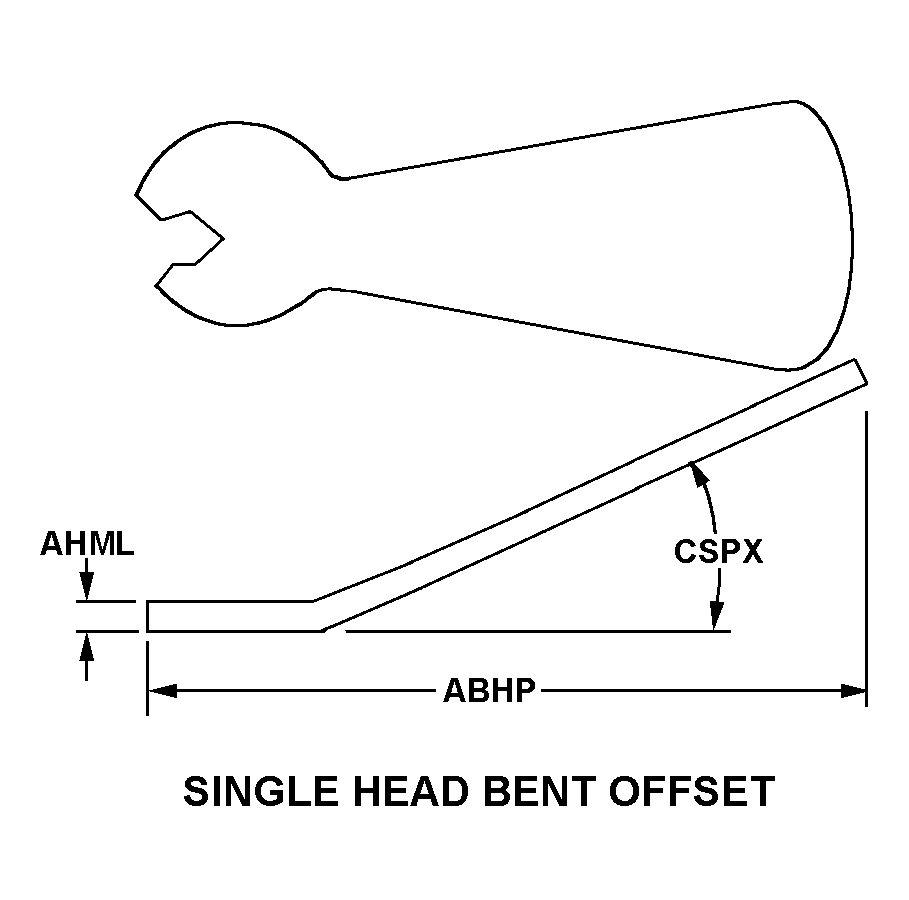 SINGLE HEAD BENT OFFSET style nsn 5120-00-691-4610