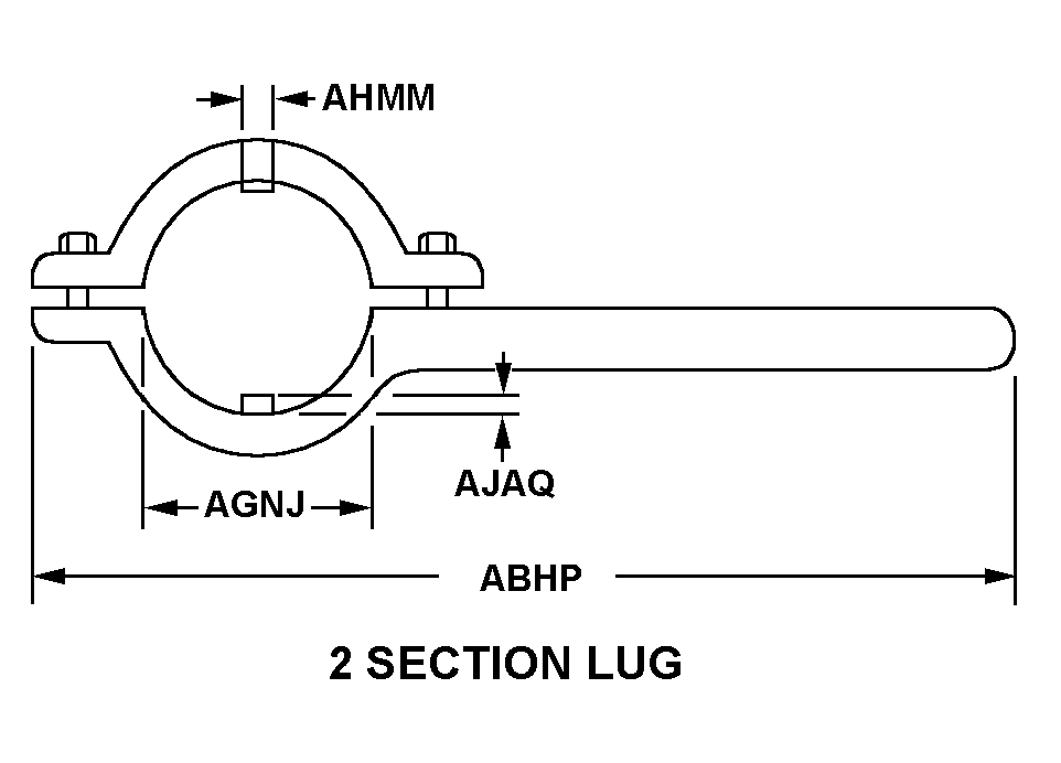 2 SECTION LUG style nsn 5120-00-792-2300