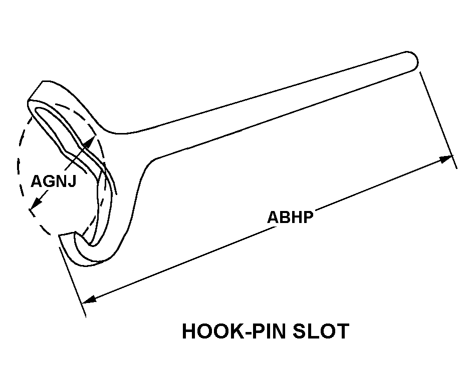 HOOK-PIN SLOT style nsn 5120-00-596-8731