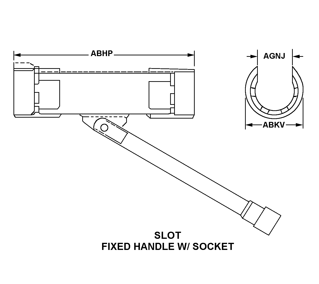 SLOT FIXED HANDLE W/SOCKET style nsn 5120-00-169-8133