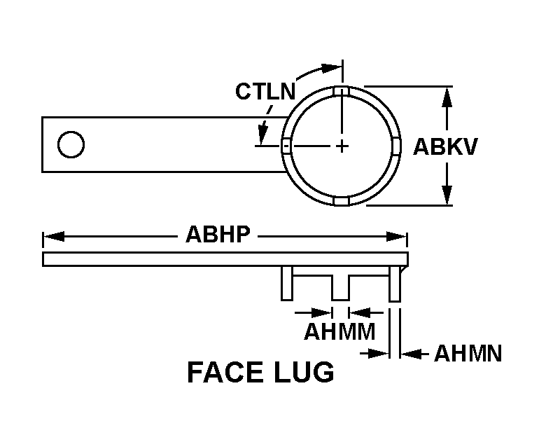 FACE LUG style nsn 5120-00-172-8724