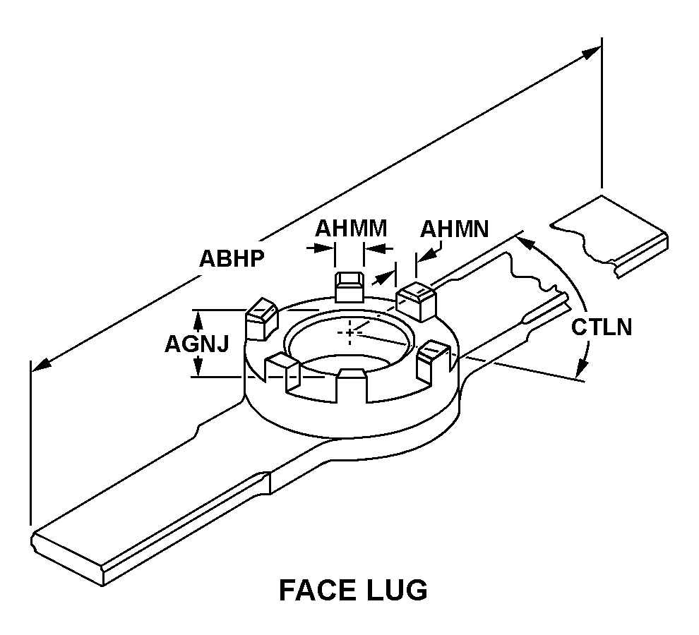 FACE LUG style nsn 5120-00-172-8724