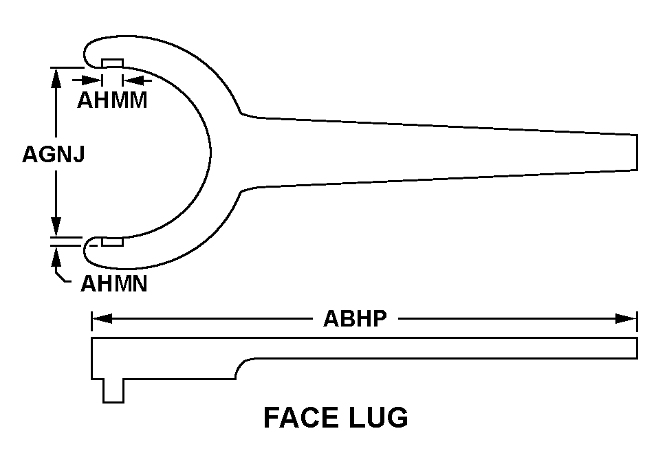 FACE LUG style nsn 5120-00-172-8724