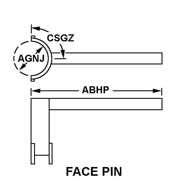 FACE PIN style nsn 5120-01-309-2046