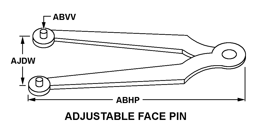 ADJUSTABLE FACE PIN style nsn 5120-01-046-1128