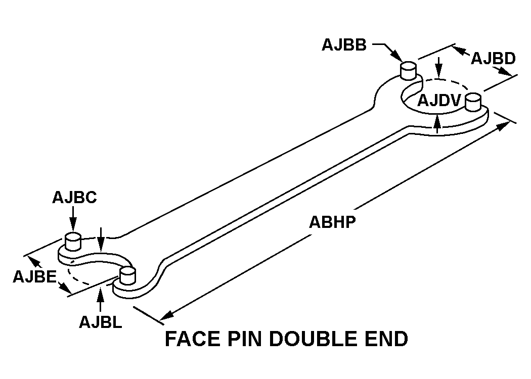 FACE PIN DOUBLE END style nsn 5120-00-026-7289