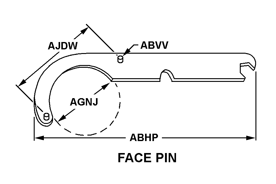 FACE PIN style nsn 5120-00-026-6663