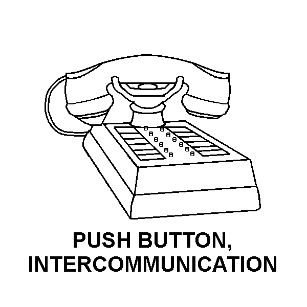 PUSH BUTTON, INTERCOMMUNICATION style nsn 5805-01-617-1578