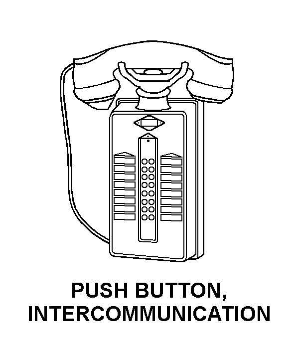 PUSH BUTTON, INTERCOMMUNICATION style nsn 5805-01-175-8655